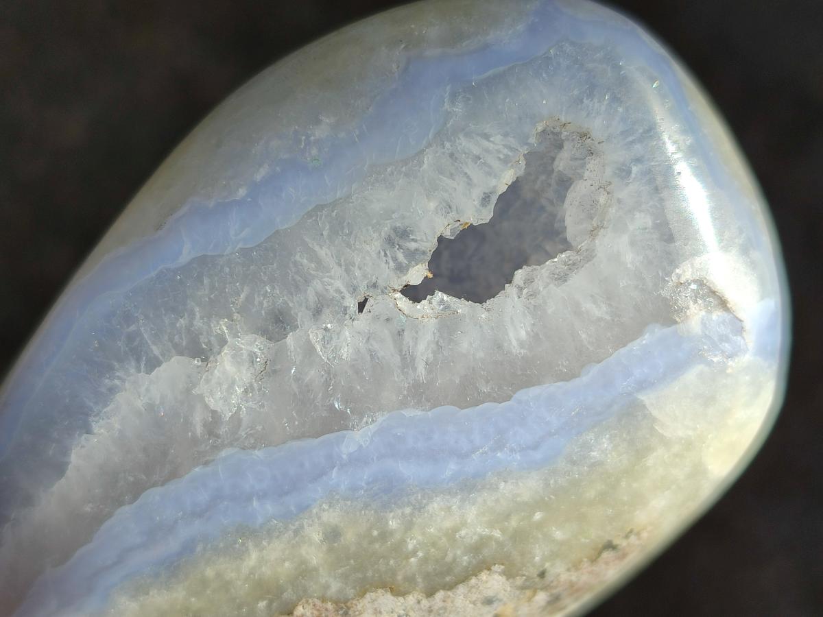 Polished Blue Lace Agate Standing Display Pieces x 6 From Nsanje, Malawi - Toprock Gemstones and Minerals 