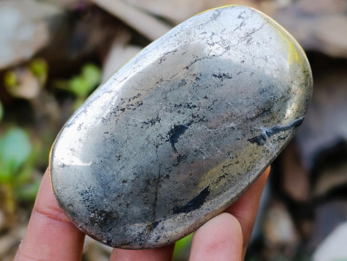 Polished Basalt Pharaoh Stone Galets x 9 From Iron Duke Mine, Zimbabwe - Toprock Gemstones and Minerals 