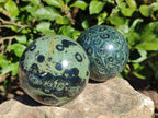 Polished Stromatolite Spheres x 4 From Katsepy, Madagascar - Toprock Gemstones and Minerals 
