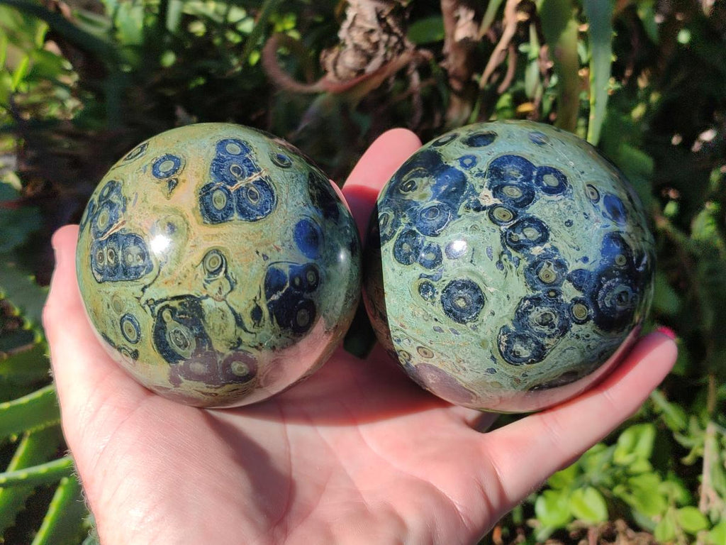 Polished Stromatolite Spheres x 4 From Katsepy, Madagascar - Toprock Gemstones and Minerals 