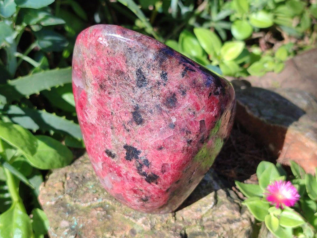 Polished Large Rhodonite Standing Display Piece x 1 From Rhusinga, Zimbabwe - Toprock Gemstones and Minerals 
