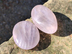 Polished Gemmy Rose Quartz Palm Stones x 20 From Madagascar - Toprock Gemstones and Minerals 