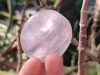 Polished Gemmy Rose Quartz Palm Stones x 20 From Madagascar - Toprock Gemstones and Minerals 