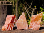 Natural Rhombohedral Sunset Orange Calcite Specimens x 12 From Spitzkop, Namibia - Toprock Gemstones and Minerals 