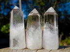 Polished Bright Clear Quartz Crystals x 12 From Madagascar - Toprock Gemstones and Minerals 