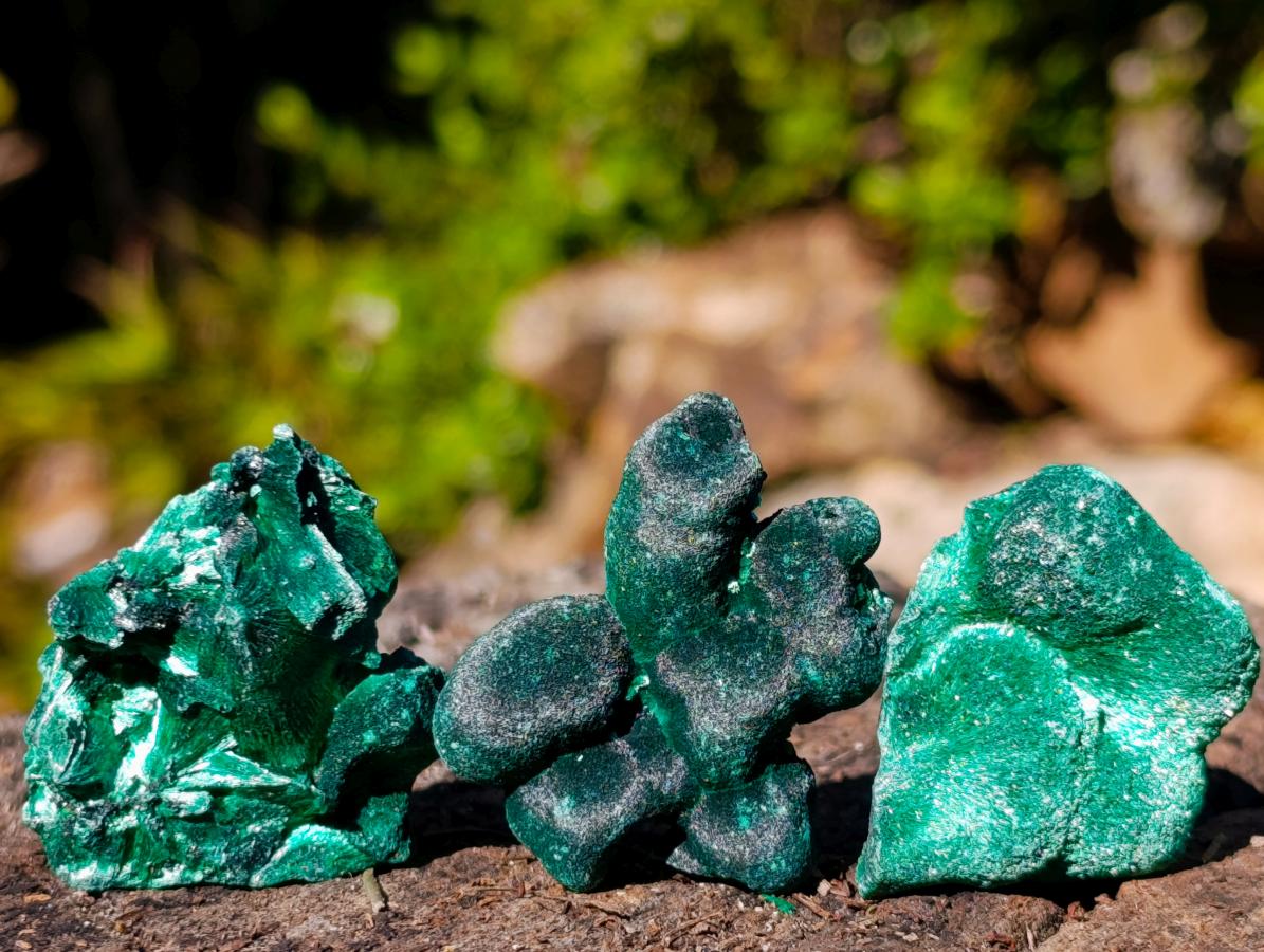 Natural Silky Malachite Specimens x 35 From Kasompe, Congo - Toprock Gemstones and Minerals 