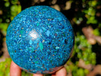 Hand Made Large Conglomerate Chrysocolla Sphere With Azurite And Malachite x 1 From Congo - Toprock Gemstones and Minerals 