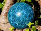 Hand Made Large Conglomerate Chrysocolla Sphere With Azurite And Malachite x 1 From Congo - Toprock Gemstones and Minerals 