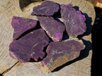 Polished One Side Silky Purpurite Slices x 6 From Erongo, Namibia - Toprock Gemstones and Minerals 