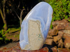 Polished Large Blue Lace Agate Standing Display Piece x 1 From Nsanje, Malawi - Toprock Gemstones and Minerals 