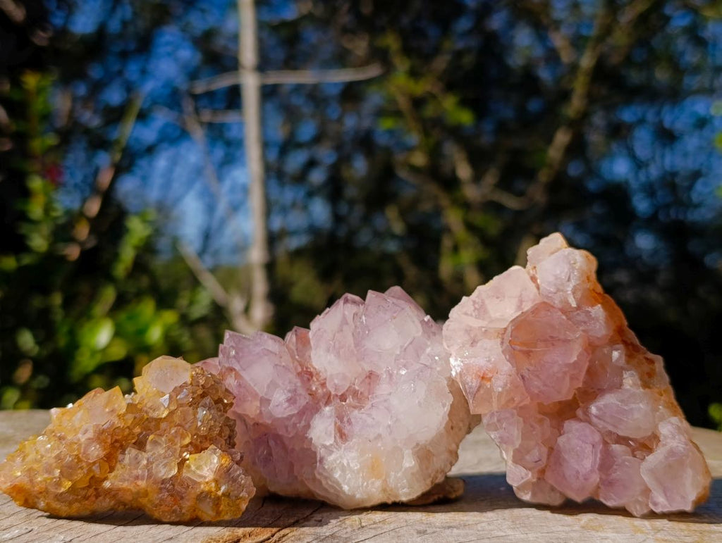 Natural Mix of Spirit Quartz Crystals and Clusters x 12 From Boekenhouthoek, South Africa - Toprock Gemstones and Minerals 