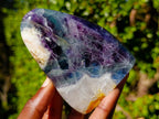 Polished Watermelon Fluorite Standing Display Pieces x 3 From Uis, Namibia - Toprock Gemstones and Minerals 