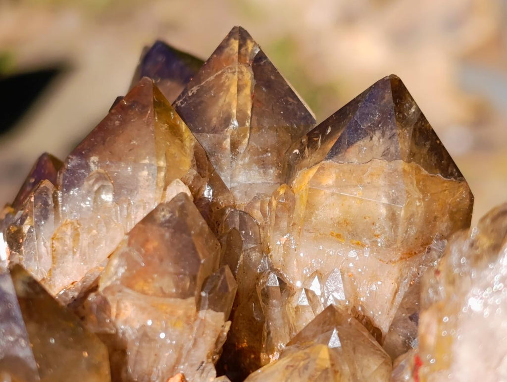 Natural XL Cascading White Phantom Smokey Luena Quartz Cluster x 1 From Luena, Congo - Toprock Gemstones and Minerals 