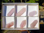Polished Double Terminated Gemmy Rose Quartz Crystals x 6 From Madagascar - Toprock Gemstones and Minerals 