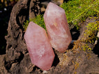 Polished Double Terminated Gemmy Rose Quartz Crystals x 6 From Madagascar - Toprock Gemstones and Minerals 