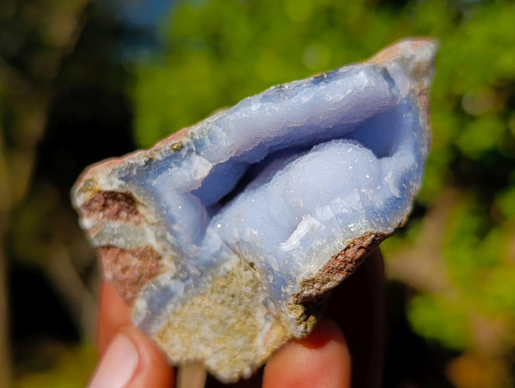 Natural Blue Lace Agate Geode Specimens x 35 From Nsanje, Malawi - Toprock Gemstones and Minerals 