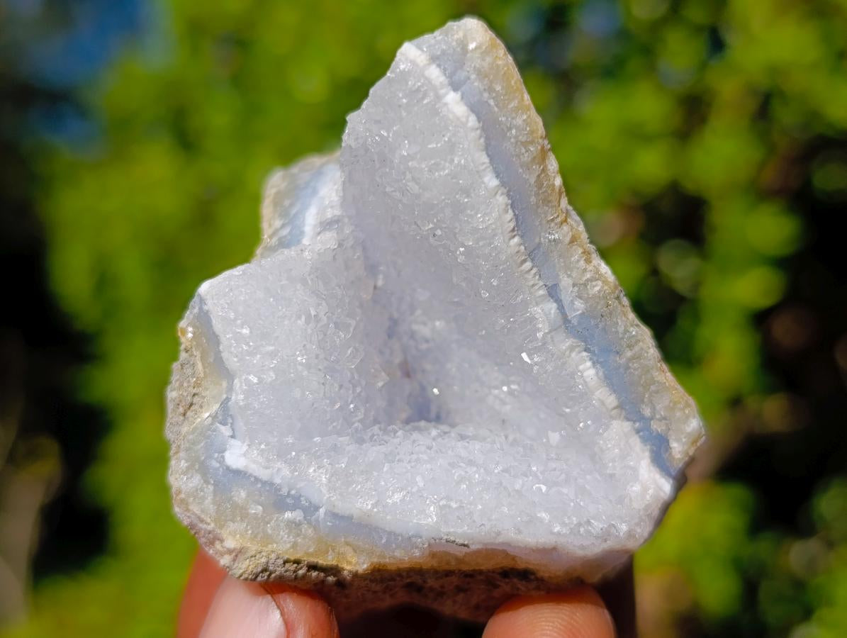 Natural Blue Lace Agate Geode Specimens x 35 From Nsanje, Malawi - Toprock Gemstones and Minerals 