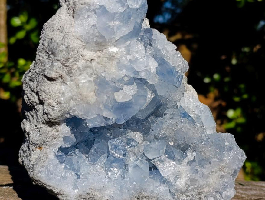 Natural Large Blue Celestite Specimen x 1 From Sakoany, Madagascar - Toprock Gemstones and Minerals 