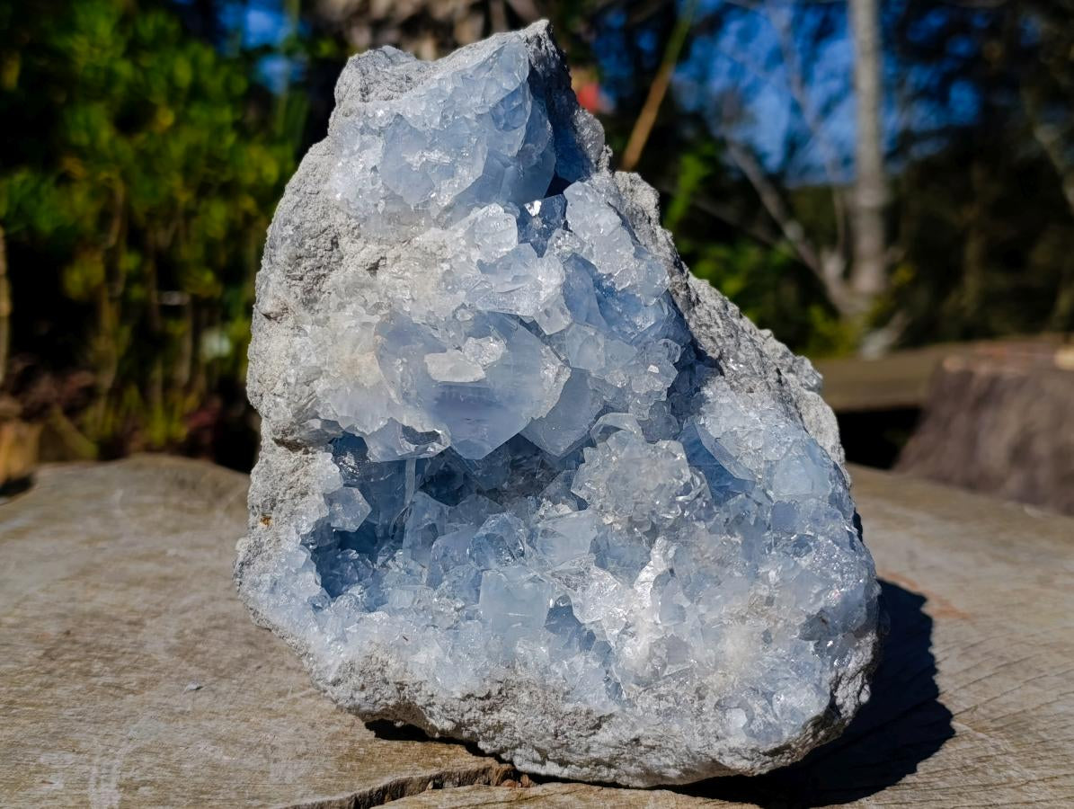 Natural Large Blue Celestite Specimen x 1 From Sakoany, Madagascar - Toprock Gemstones and Minerals 