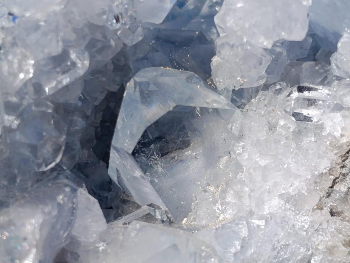 Natural Large Blue Celestite Specimen x 1 From Sakoany, Madagascar - Toprock Gemstones and Minerals 