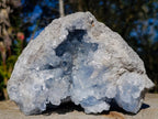 Natural Large Blue Celestite Specimen x 1 From Sakoany, Madagascar - Toprock Gemstones and Minerals 