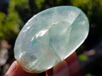 Polished Watermelon Fluorite Palm Stones x 12 From Uis, Namibia - Toprock Gemstones and Minerals 