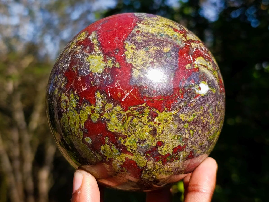 Polished Large Bastite Dragonsblood Stone Sphere x 1 From Tshipise, South Africa - Toprock Gemstones and Minerals 