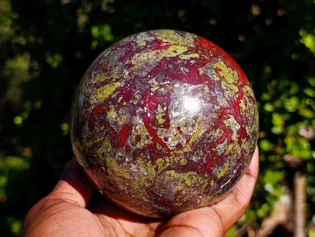 Polished Large Bastite Dragonsblood Stone Sphere x 1 From Tshipise, South Africa - Toprock Gemstones and Minerals 