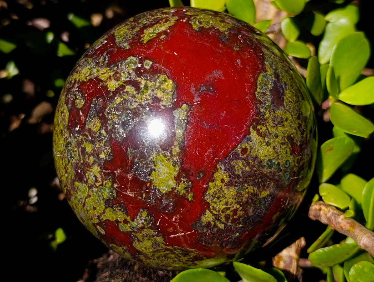 Polished Large Bastite Dragonsblood Stone Sphere x 1 From Tshipise, South Africa - Toprock Gemstones and Minerals 