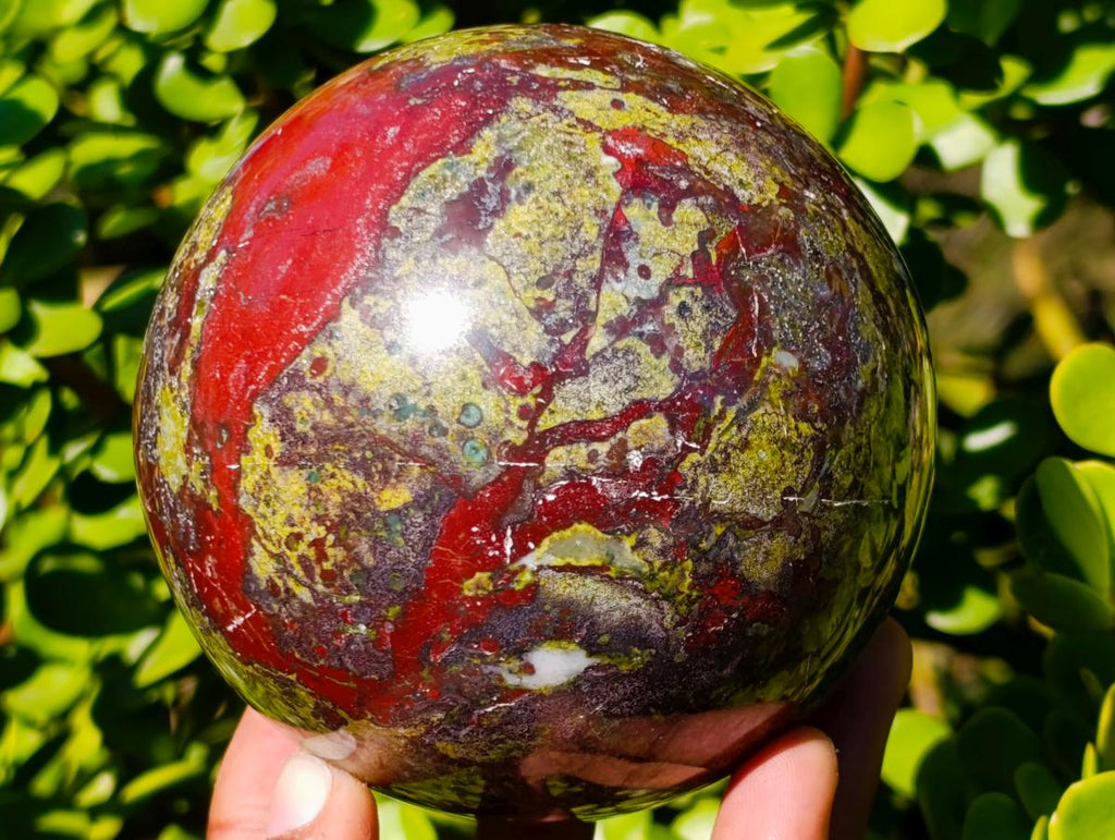 Polished Large Bastite Dragonsblood Stone Sphere x 1 From Tshipise, South Africa - Toprock Gemstones and Minerals 