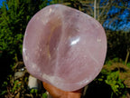 Polished XL Gemmy Rose Quartz Bowl x 1 From Madagascar - Toprock Gemstones and Minerals 
