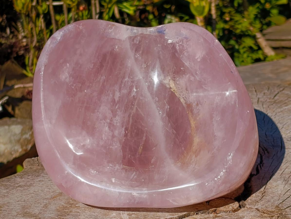 Polished XL Gemmy Rose Quartz Bowl x 1 From Madagascar - Toprock Gemstones and Minerals 