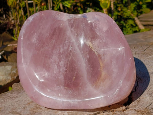 Polished XL Gemmy Rose Quartz Bowl x 1 From Madagascar - Toprock Gemstones and Minerals 