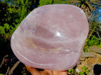 Polished XL Gemmy Rose Quartz Bowl x 1 From Madagascar - Toprock Gemstones and Minerals 
