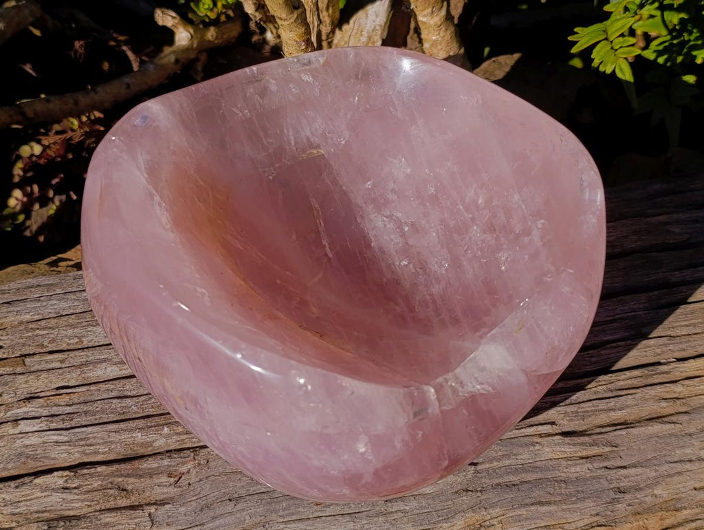 Polished XL Gemmy Rose Quartz Bowl x 1 From Madagascar - Toprock Gemstones and Minerals 
