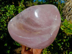 Polished XL Gemmy Rose Quartz Bowl x 1 From Madagascar - Toprock Gemstones and Minerals 