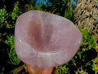 Polished XL Gemmy Rose Quartz Bowl x 1 From Madagascar - Toprock Gemstones and Minerals 