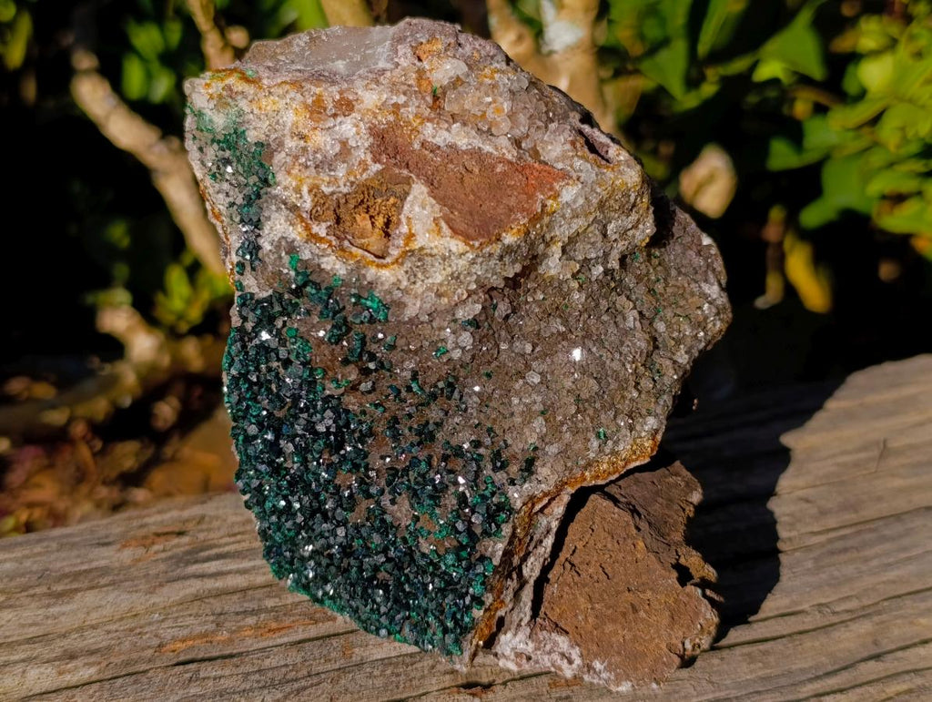 Natural Cabinet Size Malachite Specimens with Quartz on Dolomite Matrix x 2 From Mindingi Mine, Kambove, Congo - Toprock Gemstones and Minerals 