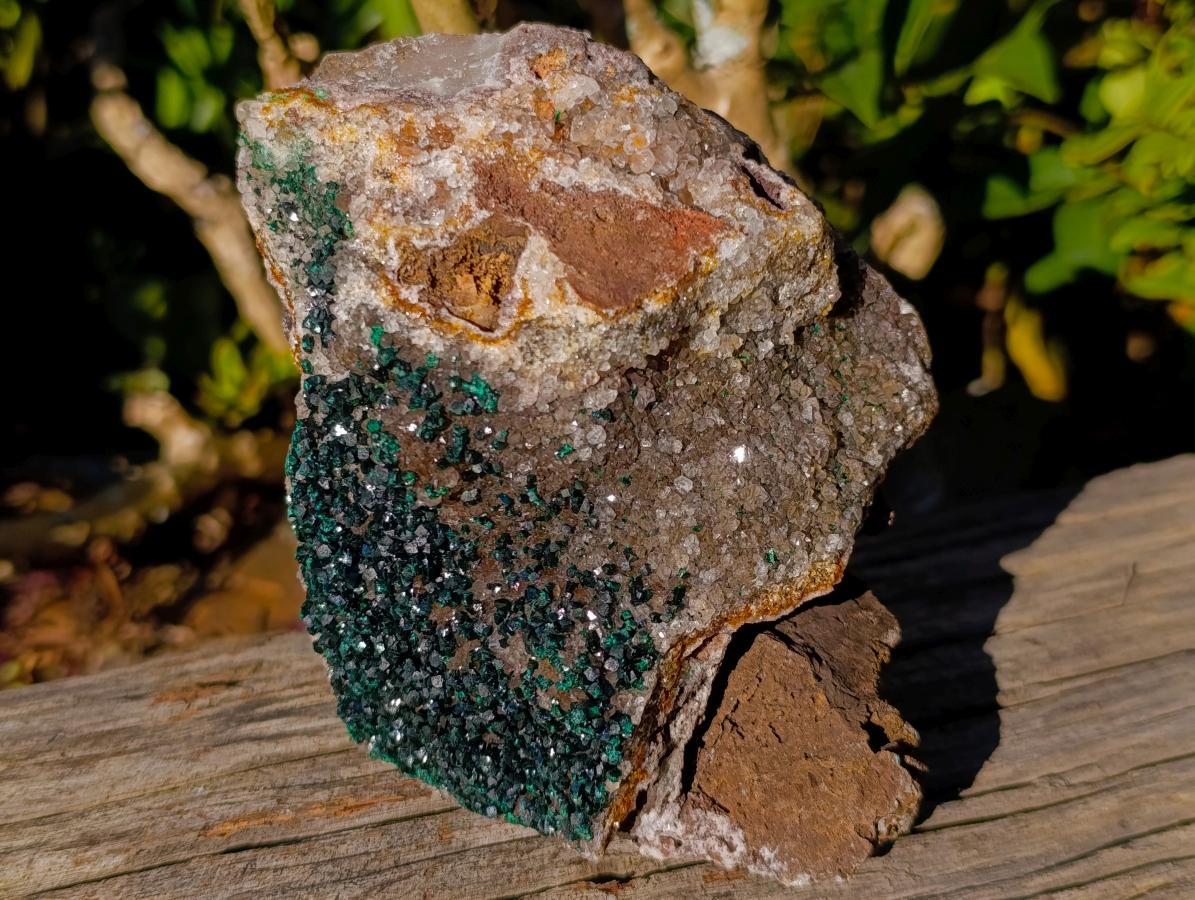 Natural Cabinet Size Malachite Specimens with Quartz on Dolomite Matrix x 2 From Mindingi Mine, Kambove, Congo - Toprock Gemstones and Minerals 