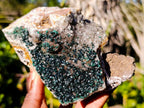 Natural Cabinet Size Malachite Specimens with Quartz on Dolomite Matrix x 2 From Mindingi Mine, Kambove, Congo - Toprock Gemstones and Minerals 