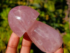 Polished Gemmy Rose Quartz Mushrooms x 6 From Madagascar - Toprock Gemstones and Minerals 