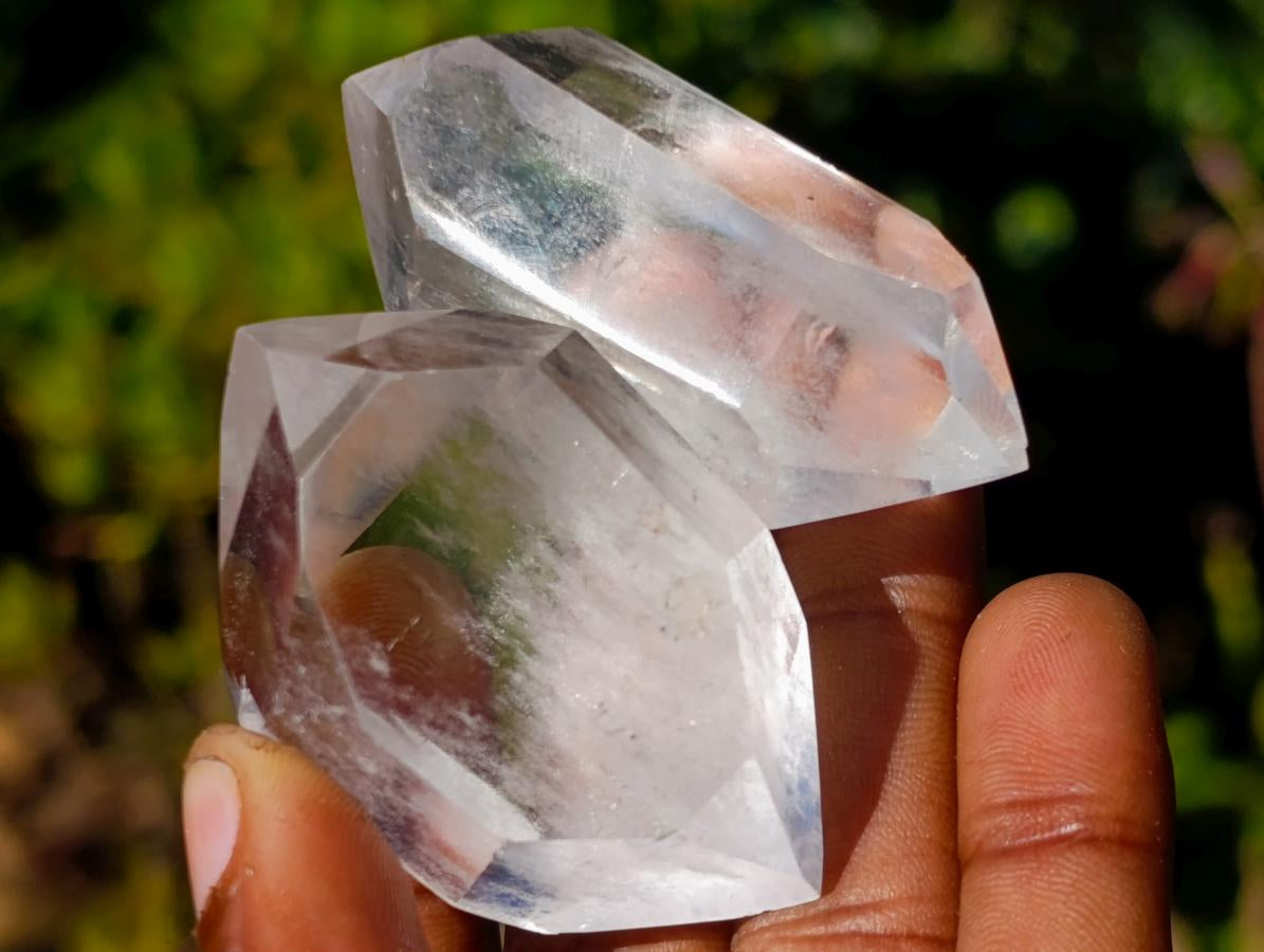 Polished Double Terminated Clear Quartz Crystals x 20 From Madagascar - Toprock Gemstones and Minerals 