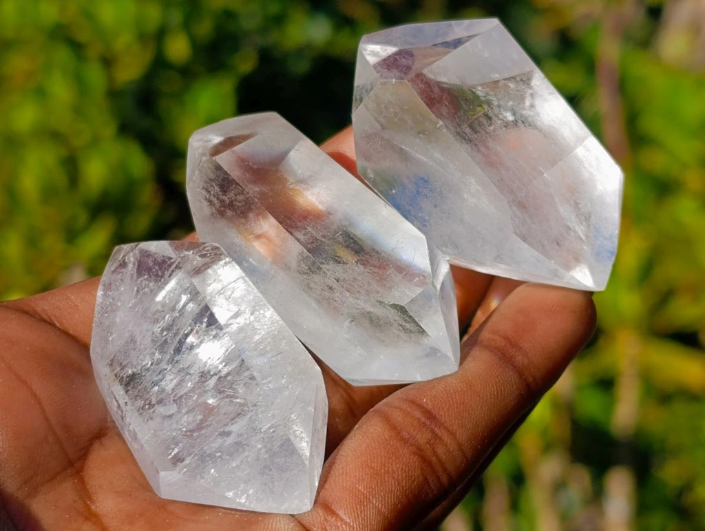 Polished Double Terminated Clear Quartz Crystals x 20 From Madagascar - Toprock Gemstones and Minerals 