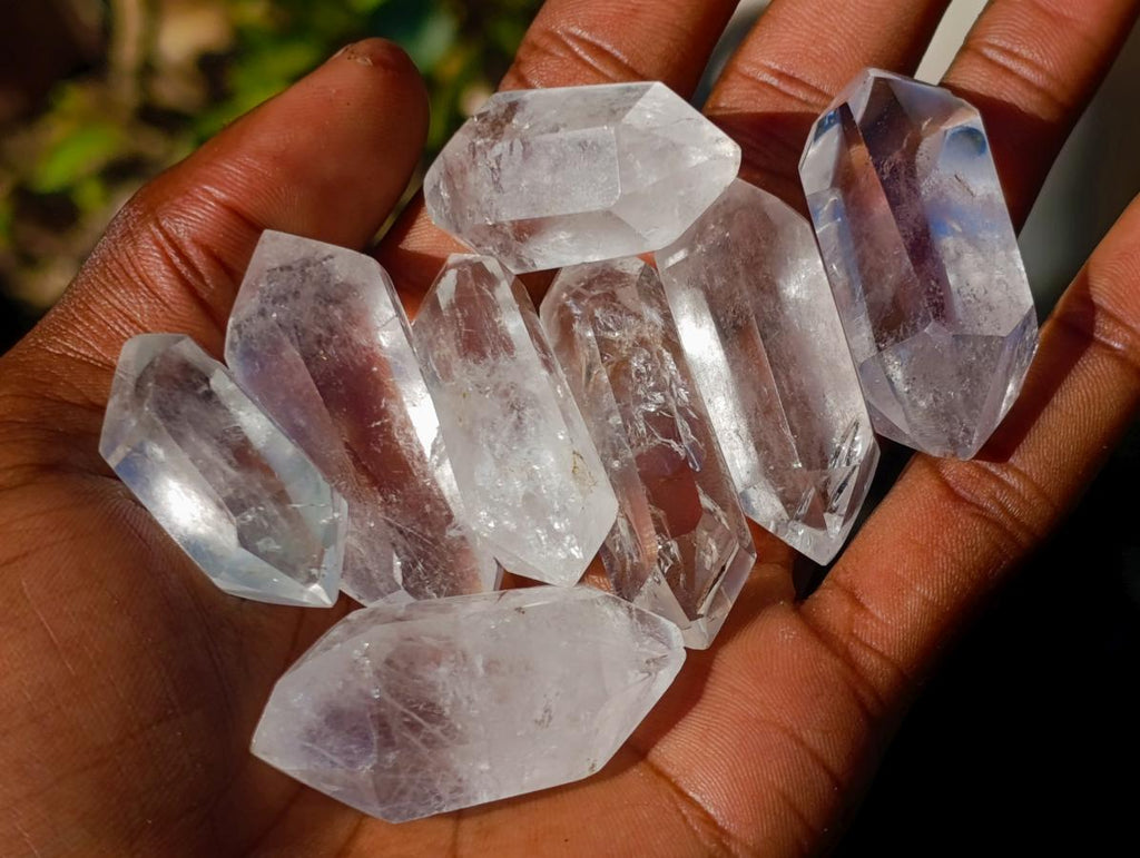 Polished Double Terminated Clear Quartz Crystals x 20 From Madagascar - Toprock Gemstones and Minerals 