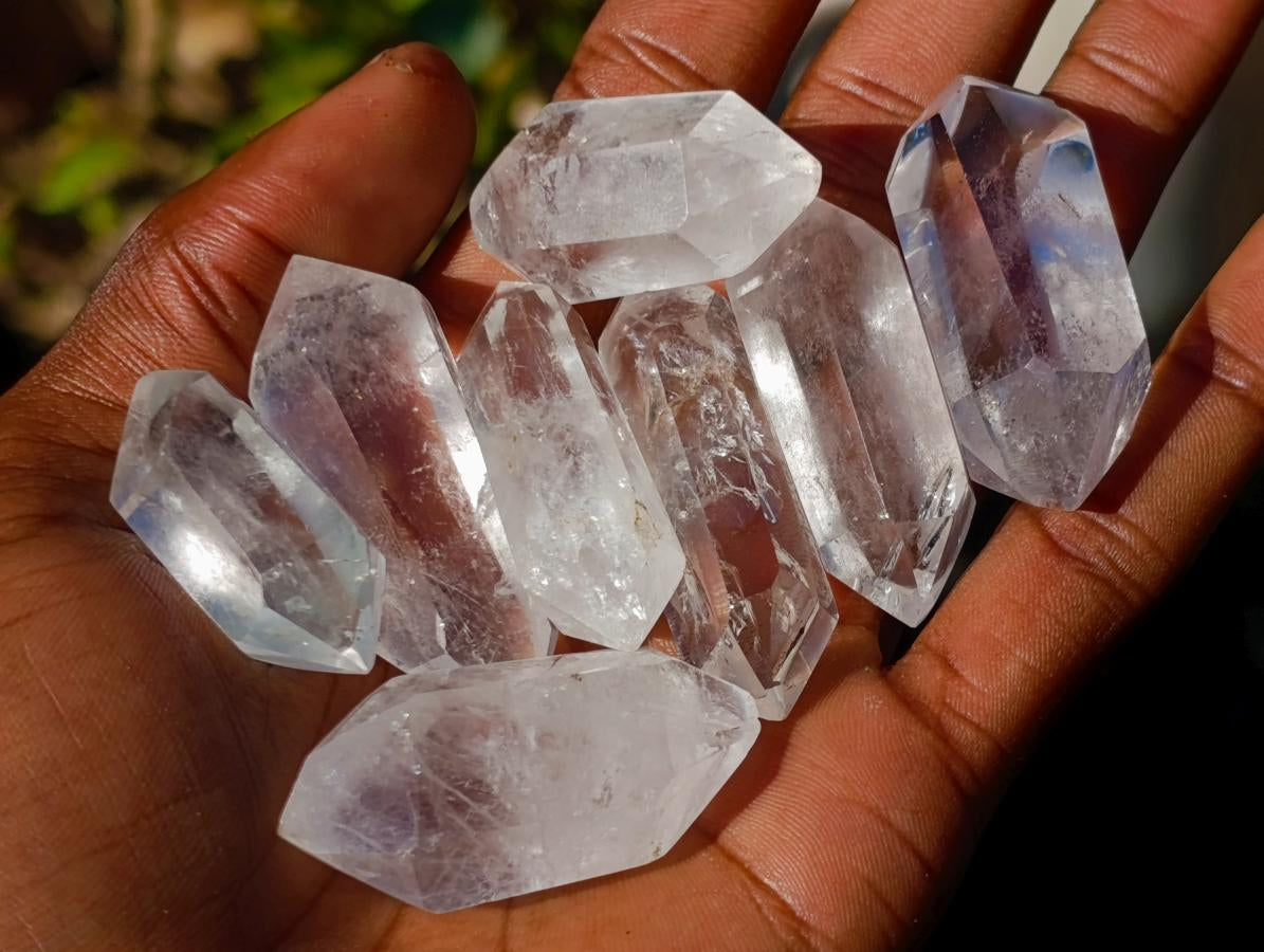 Polished Double Terminated Clear Quartz Crystals x 20 From Madagascar - Toprock Gemstones and Minerals 