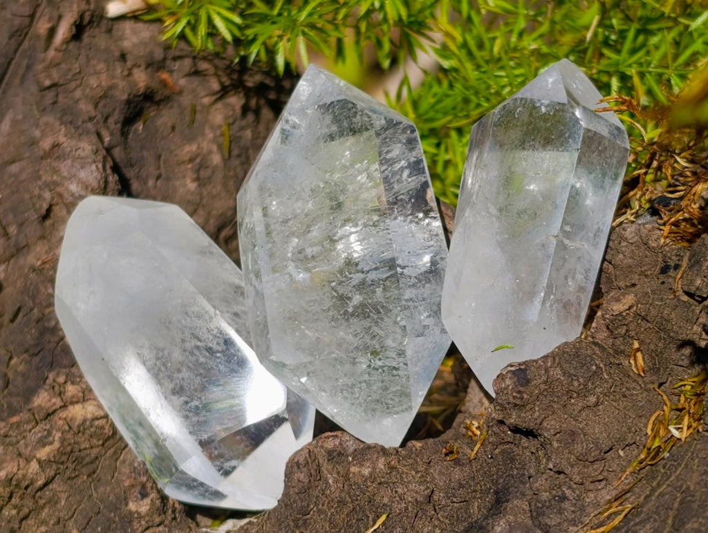 Polished Double Terminated Clear Quartz Crystals x 20 From Madagascar - Toprock Gemstones and Minerals 