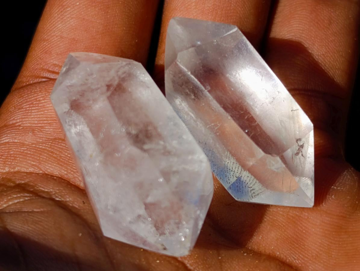 Polished Double Terminated Clear Quartz Crystals x 20 From Madagascar - Toprock Gemstones and Minerals 