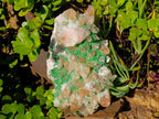 Natural Large Calcite Specimen with Kolwezite and Dogtooth Crystals on Pink Dolomite x 1 From Mashamba West Mine, Congo - Toprock Gemstones and Minerals 