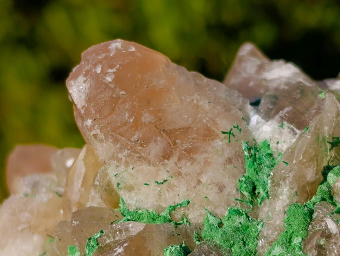 Natural Large Calcite Specimen with Kolwezite and Dogtooth Crystals on Pink Dolomite x 1 From Mashamba West Mine, Congo - Toprock Gemstones and Minerals 