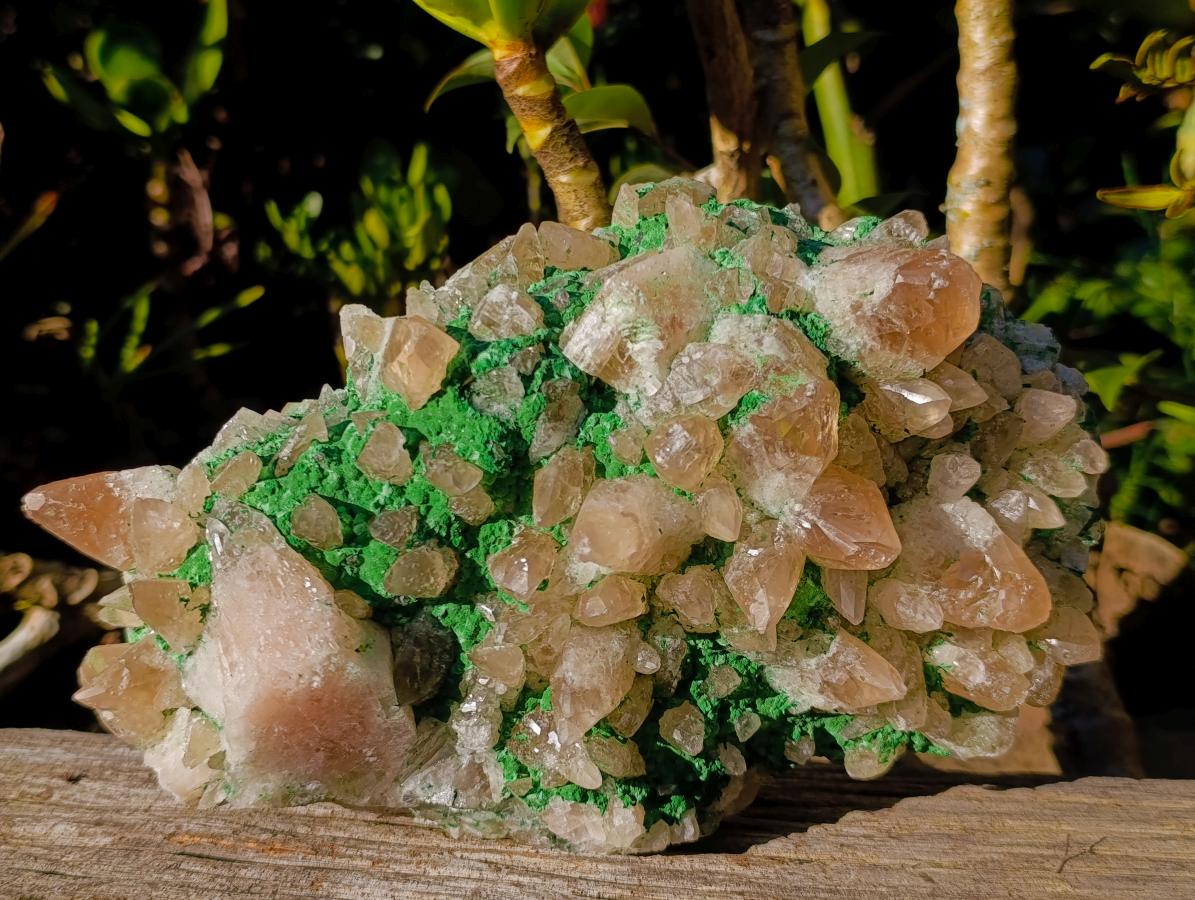 Natural Large Calcite Specimen with Kolwezite and Dogtooth Crystals on Pink Dolomite x 1 From Mashamba West Mine, Congo - Toprock Gemstones and Minerals 